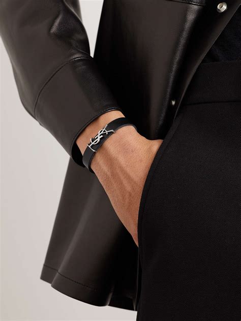 ysl men's bracelet silver|yves saint laurent bracelets.